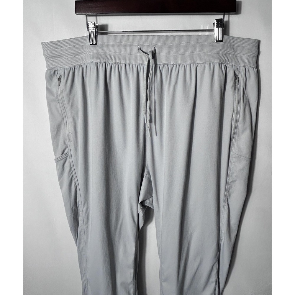 The North Face Pants Womens 2X Gray Track Elastic Waist Zip Pockets Hiking - Picture 2 of 11